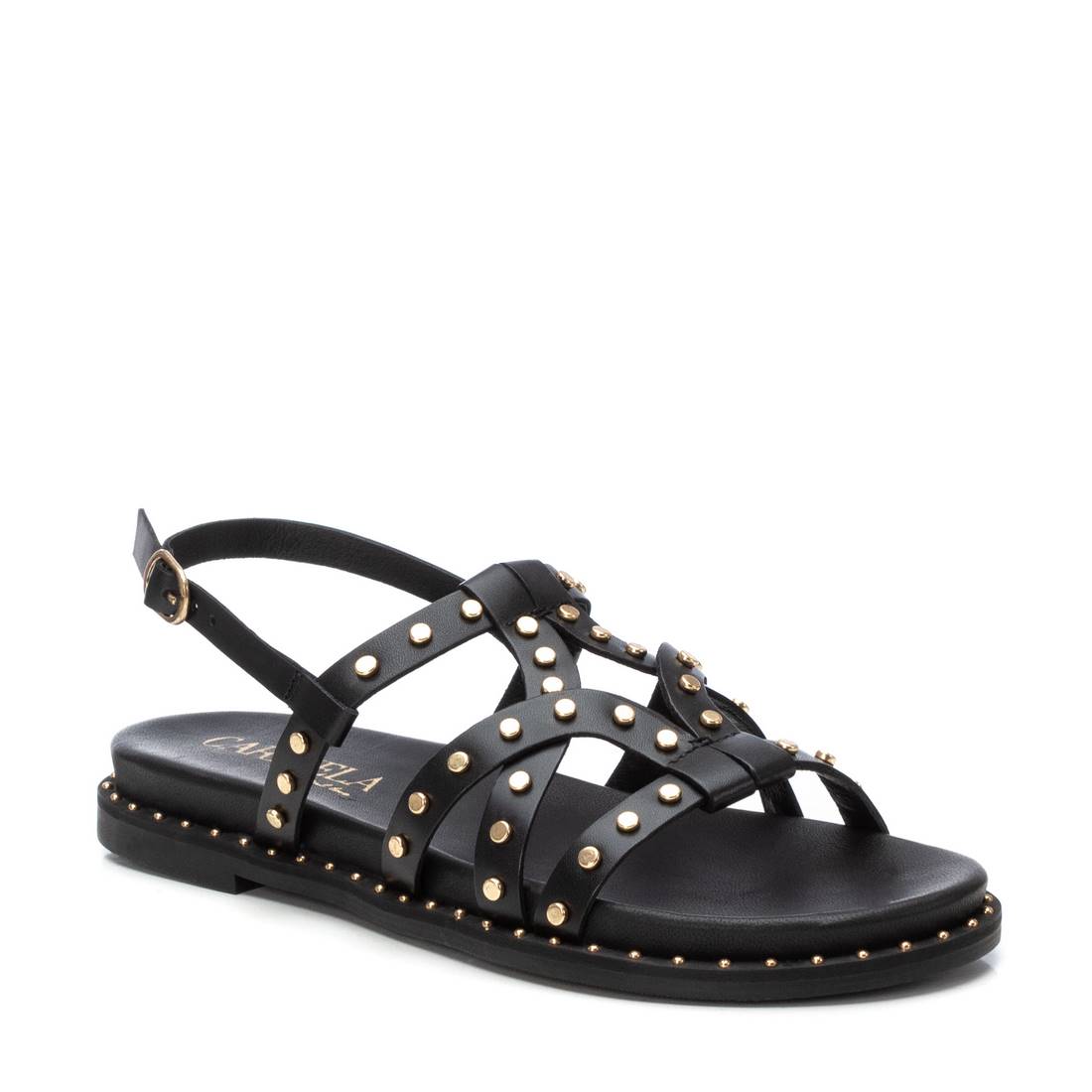 Женские модные босоножки Carmela Leather от XTI, черный — фото 2