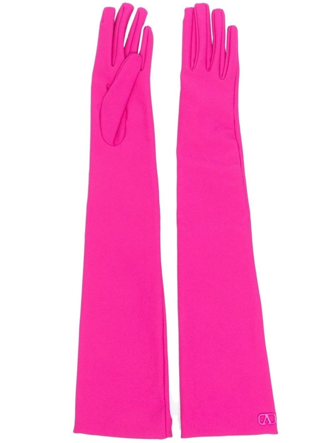 

Valentino Garavani длинные перчатки с логотипом VLogo Signature, розовый