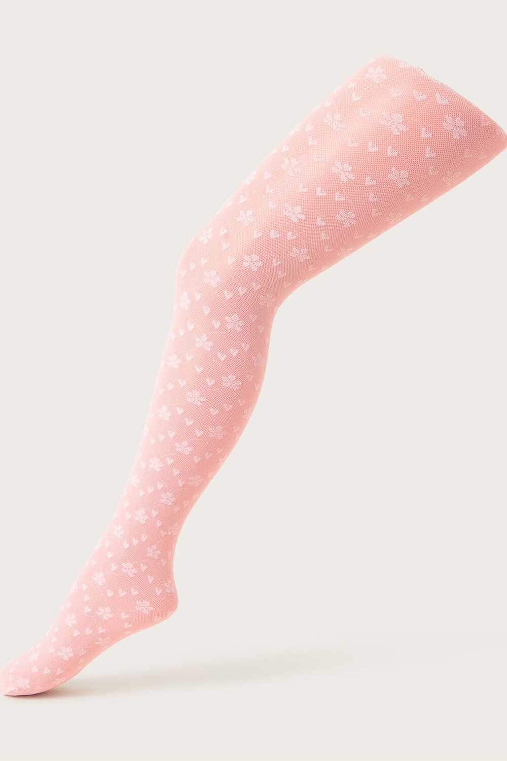 

Розовые кружевные колготки Love Heart Monsoon, розовый