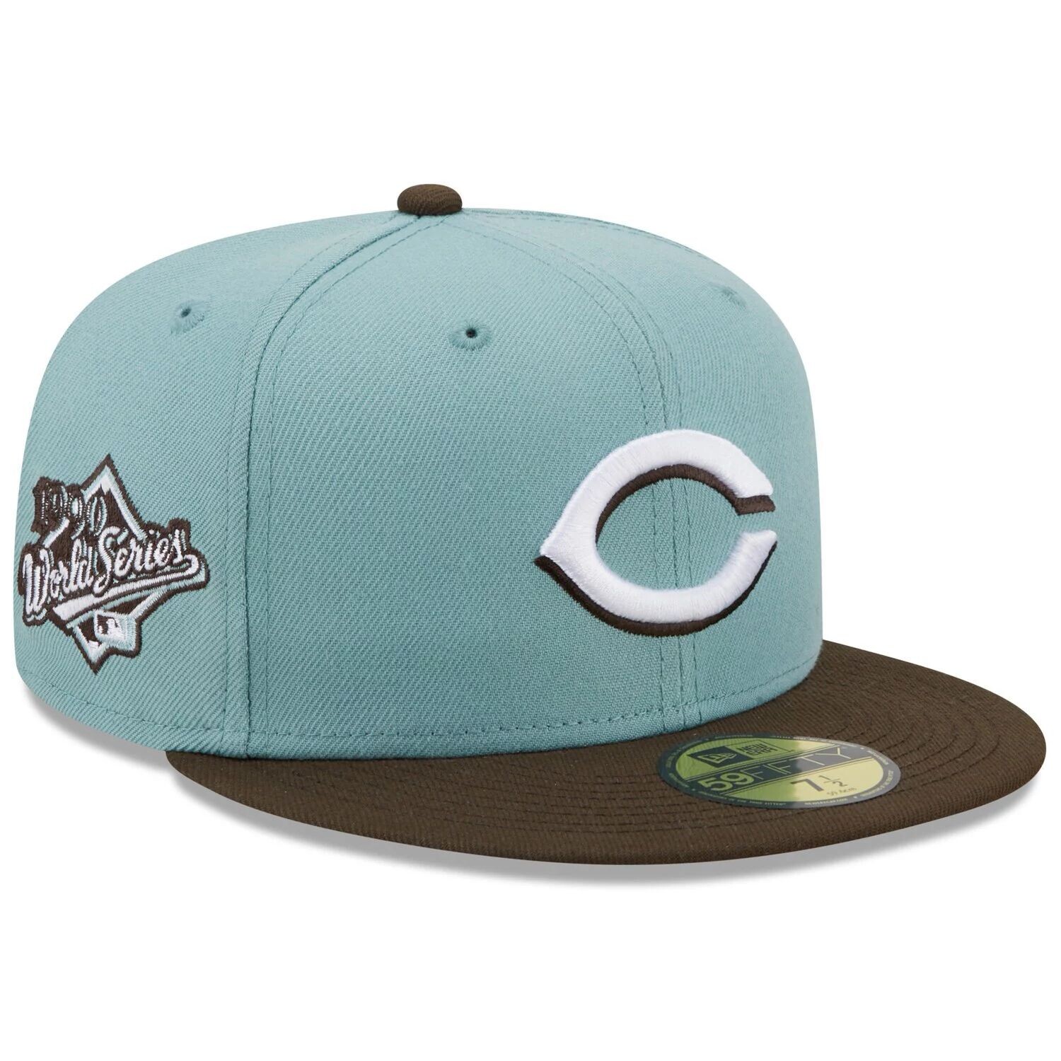 

Мужская шляпа New Era светло-синяя/коричневая Cincinnati Reds 1990 World Series Beach Kiss 59FIFTY