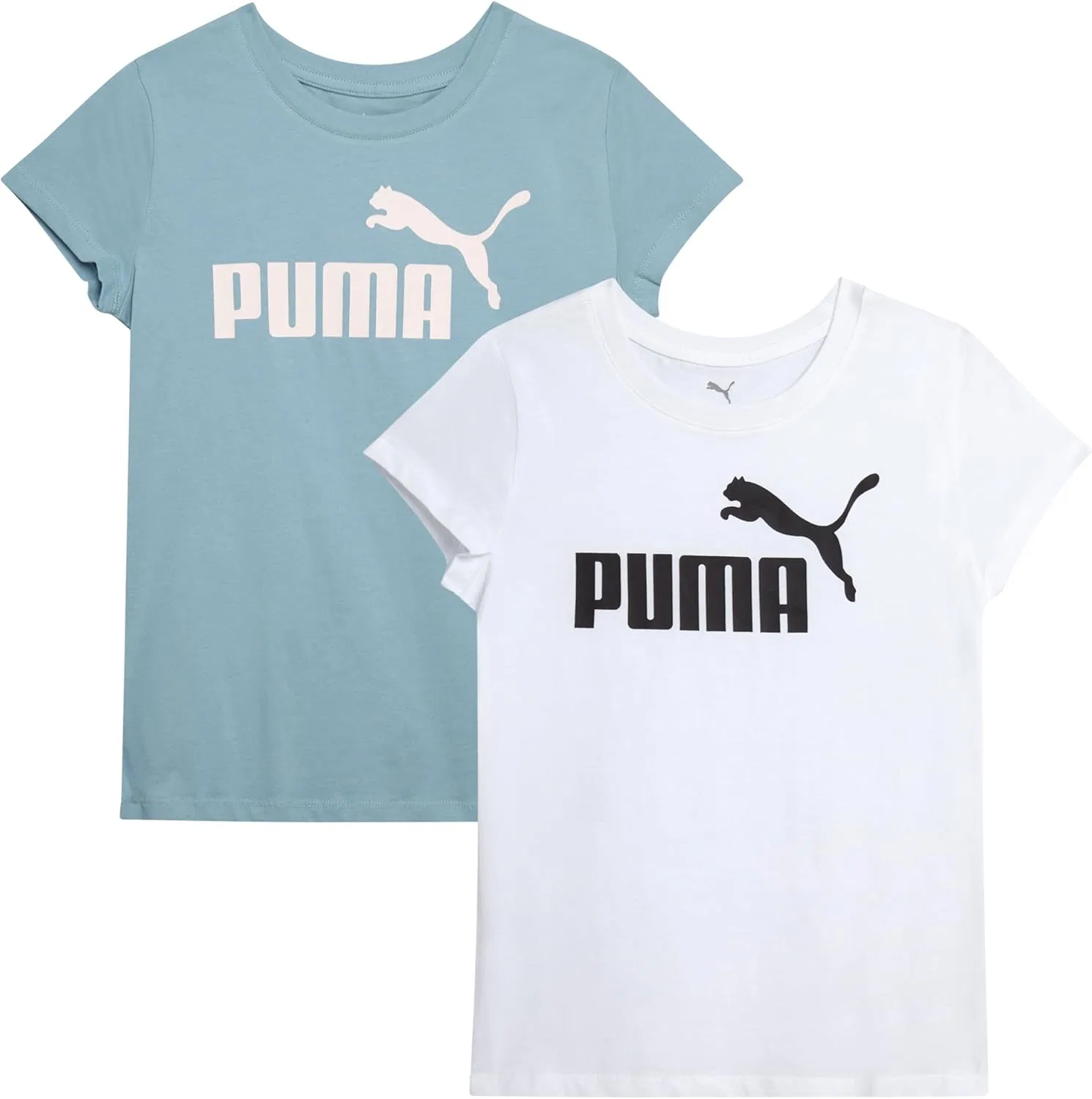 Футболки детские, 2 шт, PUMA, Seafoam/White