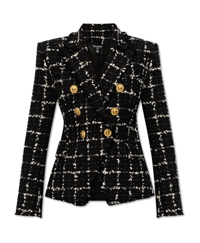 

Твидовый пиджак Balmain, черный