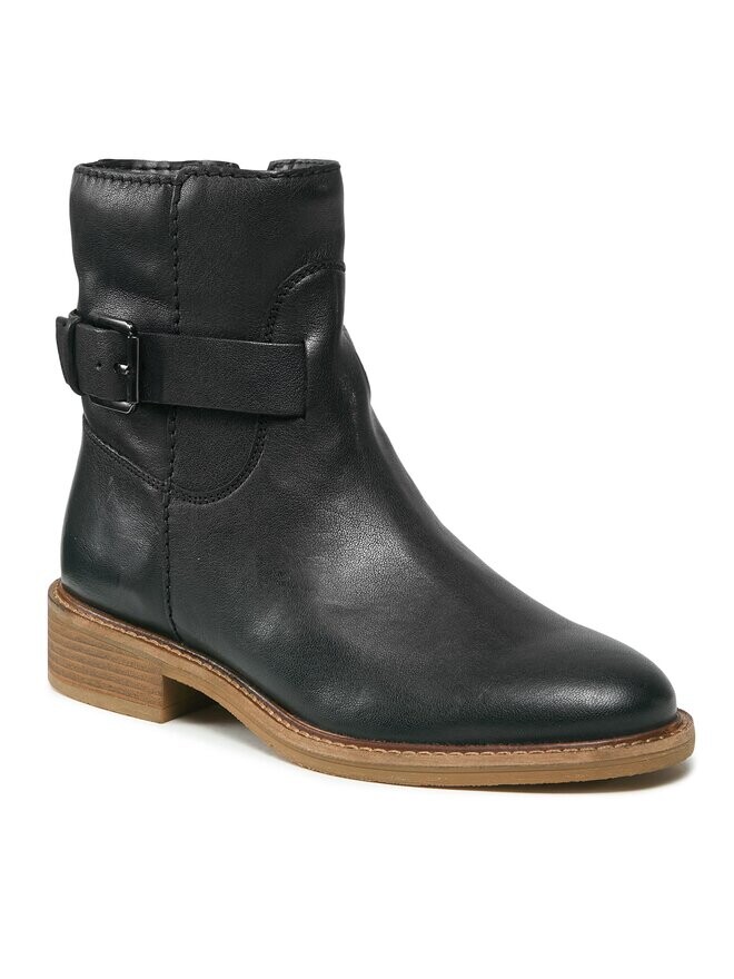 Ботинки женские Clarks на плоской подошве, черный — фото 2