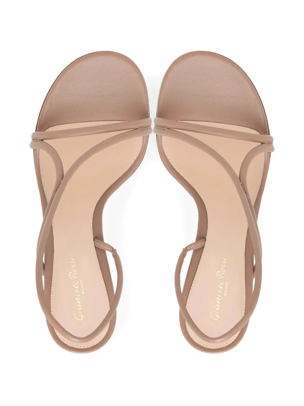 Кожаные сандалии Ellis с открытой пяткой Gianvito Rossi, нейтральный — фото 4