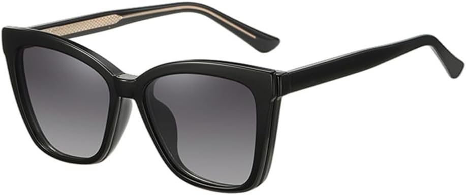 

Солнцезащитные очки с зажимом, поляризованные очки с защитой от УФ-излучения UV400 в оправе для женщин, ацетатные очки с леопардовым принтом, коричневые, для вождения LANGSER, Black With Grey