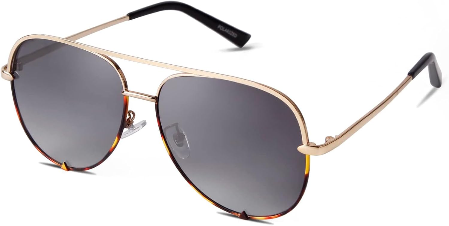 

Солнцезащитные очки-авиаторы SORVINO большого размера для женщин и мужчин, модные, в стиле ретро, ​​объемные, черные, с эффектом потертости, классическая защита от УФ-излучения, Tortoise+gold Frame/Gradient Grey Lens