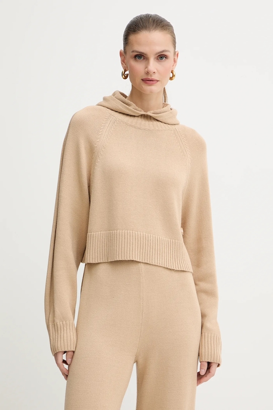 

Свитер из шерстяной смеси Armani Exchange, бежевый