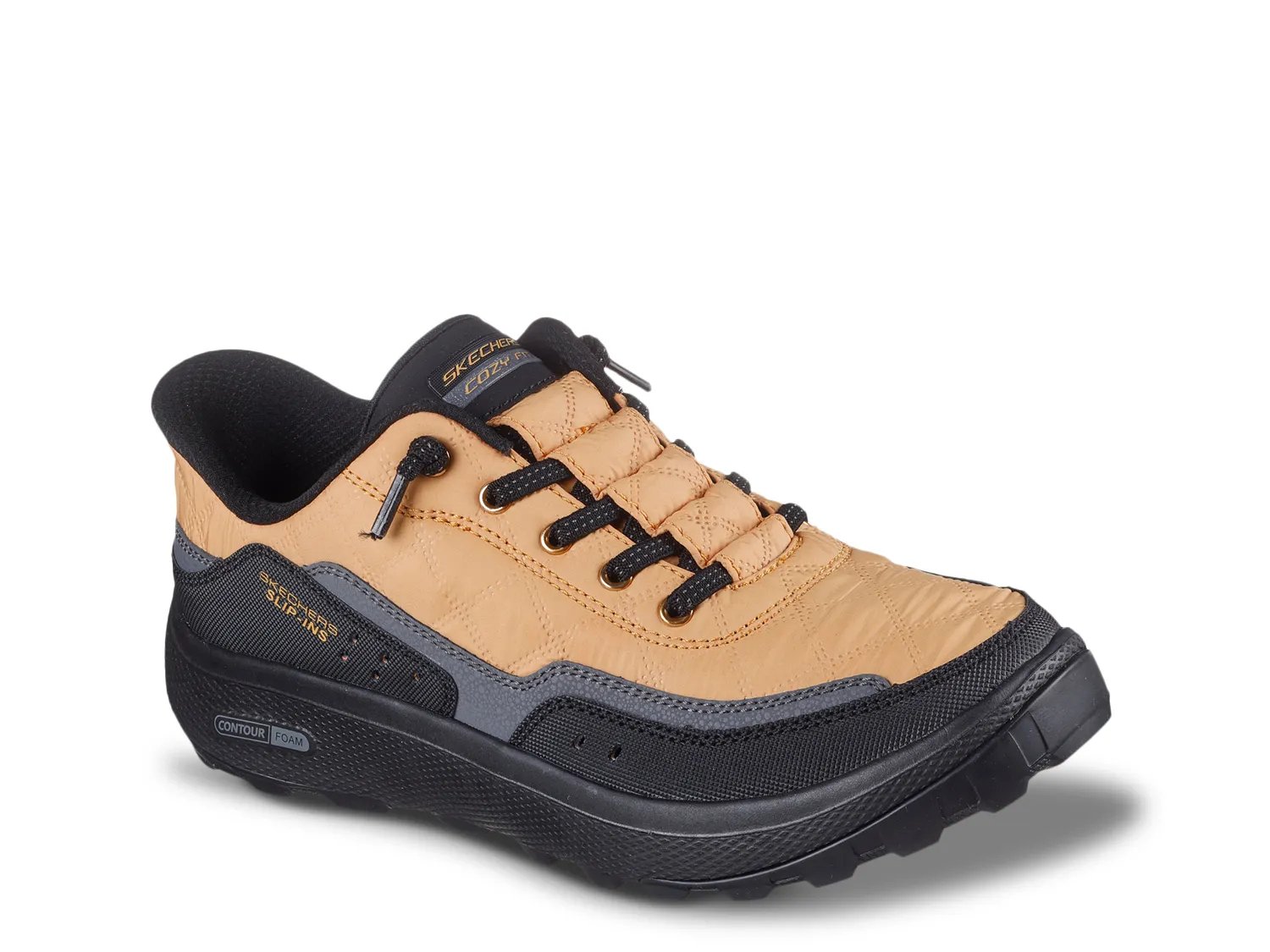 Кроссовки Skechers Slip-ins Relaxed Fit: Urban Explore Cozy Fit Slip-On Sneaker - Women's, черный/желтый