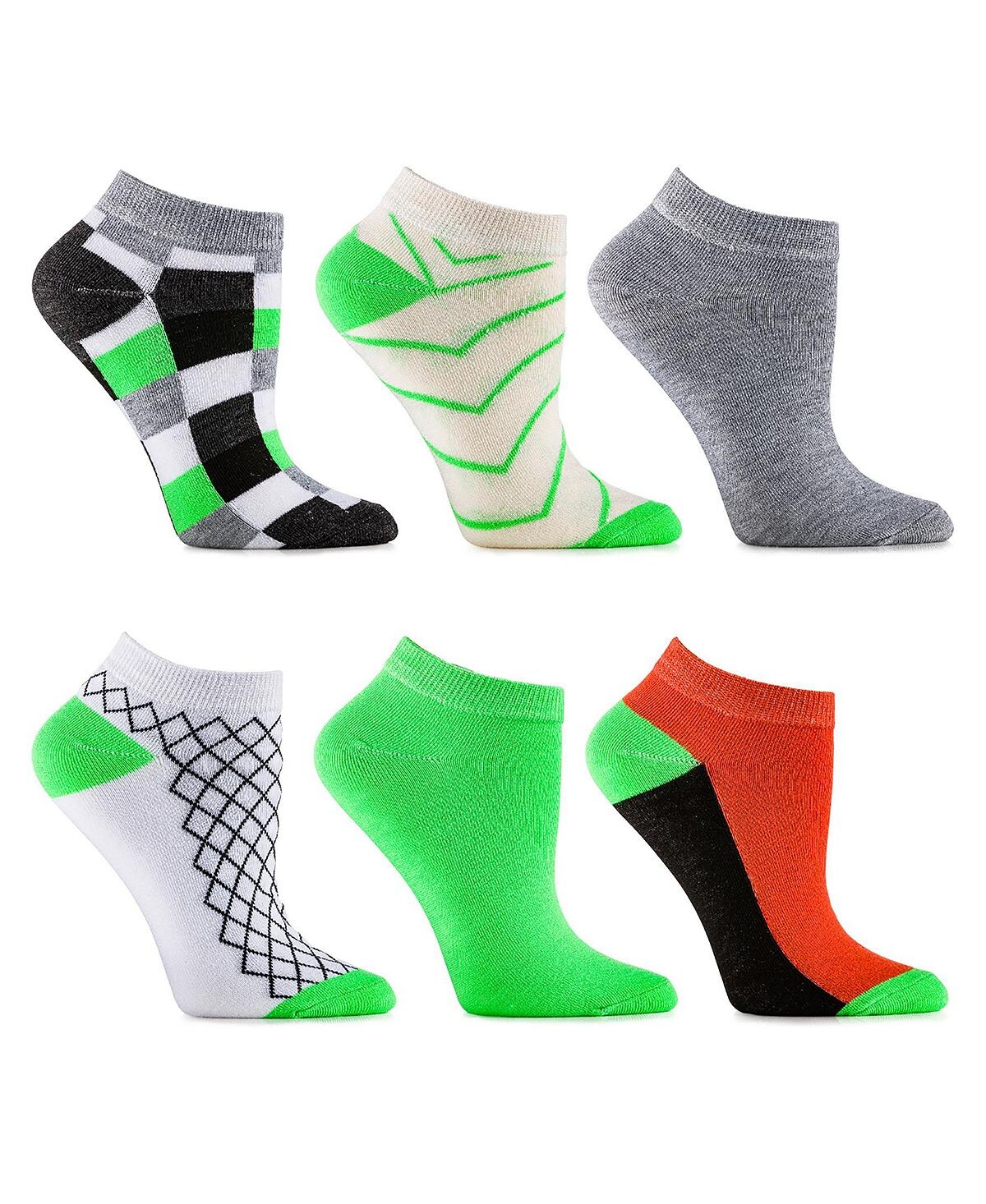 

Женские носки до щиколотки цвета фуксии Bubblegum, 6 шт. Gallery Seven