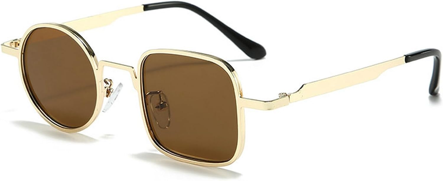 

Солнцезащитные очки в маленькой оправе, круглые и квадратные, для женщин и мужчин, 2025 год, роскошные винтажные панк-очки, модные металлические солнцезащитные очки для мужчин, защита от УФ-излучения UV400 mincl, C6