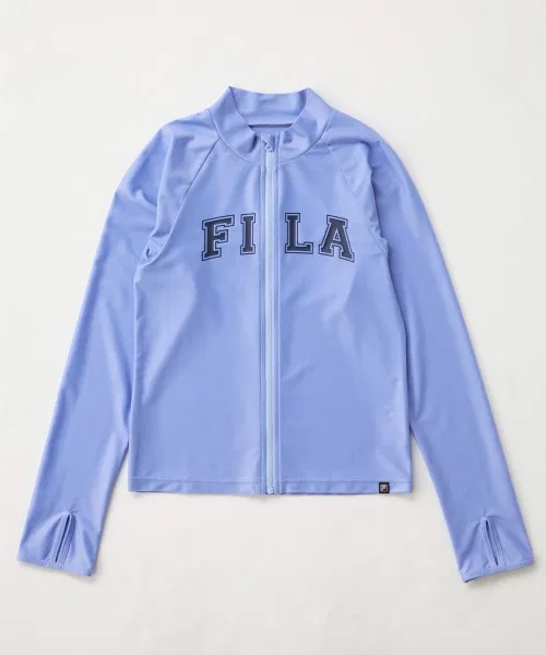 Рашгард с логотипом FILA, длинный рукав, фиолетовый
