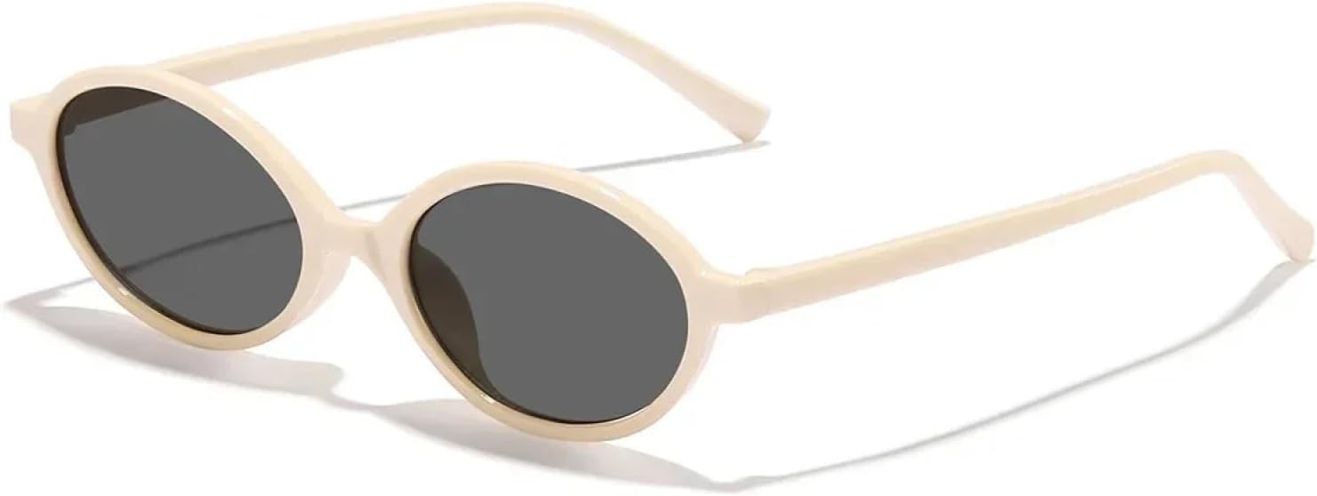 

Солнцезащитные очки с защитой от УФ-излучения UV400 | Маленькая овальная оправа | Для женщин и мужчин | Для занятий спортом на открытом воздухе и вождения DSVIGF, Beige Gray