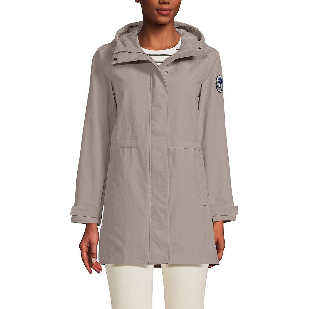 

Женский классический плащ с капюшоном Lands End Squall Lands' End, цвет Soft Taupe