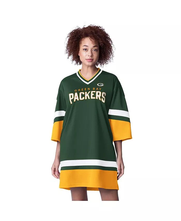 

Женское зеленое платье-кроссовки Green Bay Packers Slap Shot с рукавом 3/4 Starter