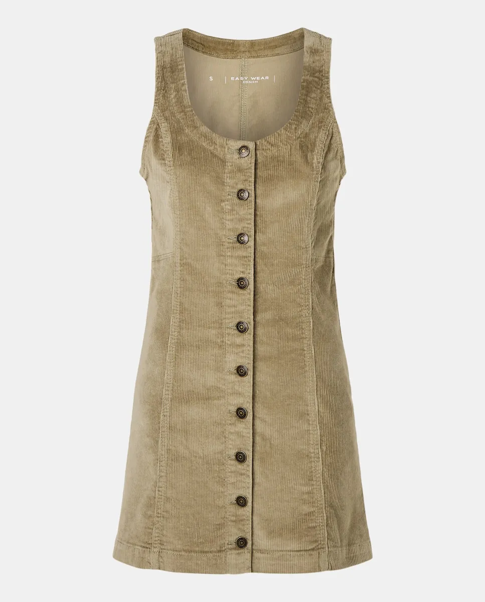 

Обтягивающее вельветовое платье Easy Wear, хаки