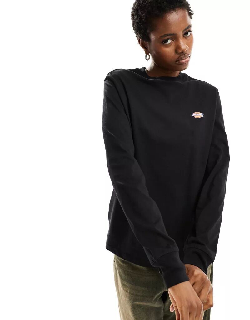

Черная футболка с длинными рукавами и логотипом Dickies Mapleton
