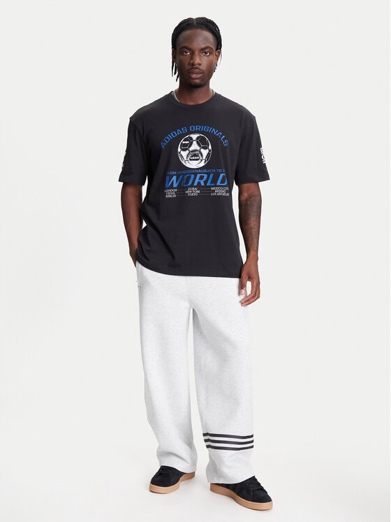 Футболка обычного кроя 90s Football Graphic JX3064 Adidas, черный — фото 2