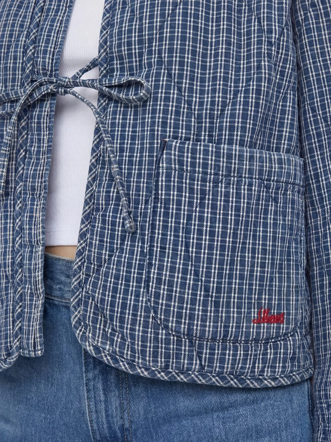 Женская стеганая куртка Relaxed Fit Levi's, Indigo White — фото 4