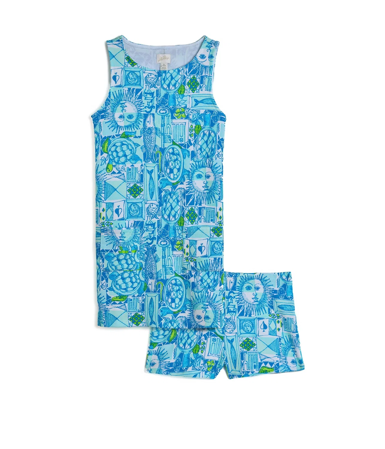 Вязаный комплект Mini Romey (для малышей/детей постарше) Lilly Pulitzer Kids, Mint Condition Harlillyquin
