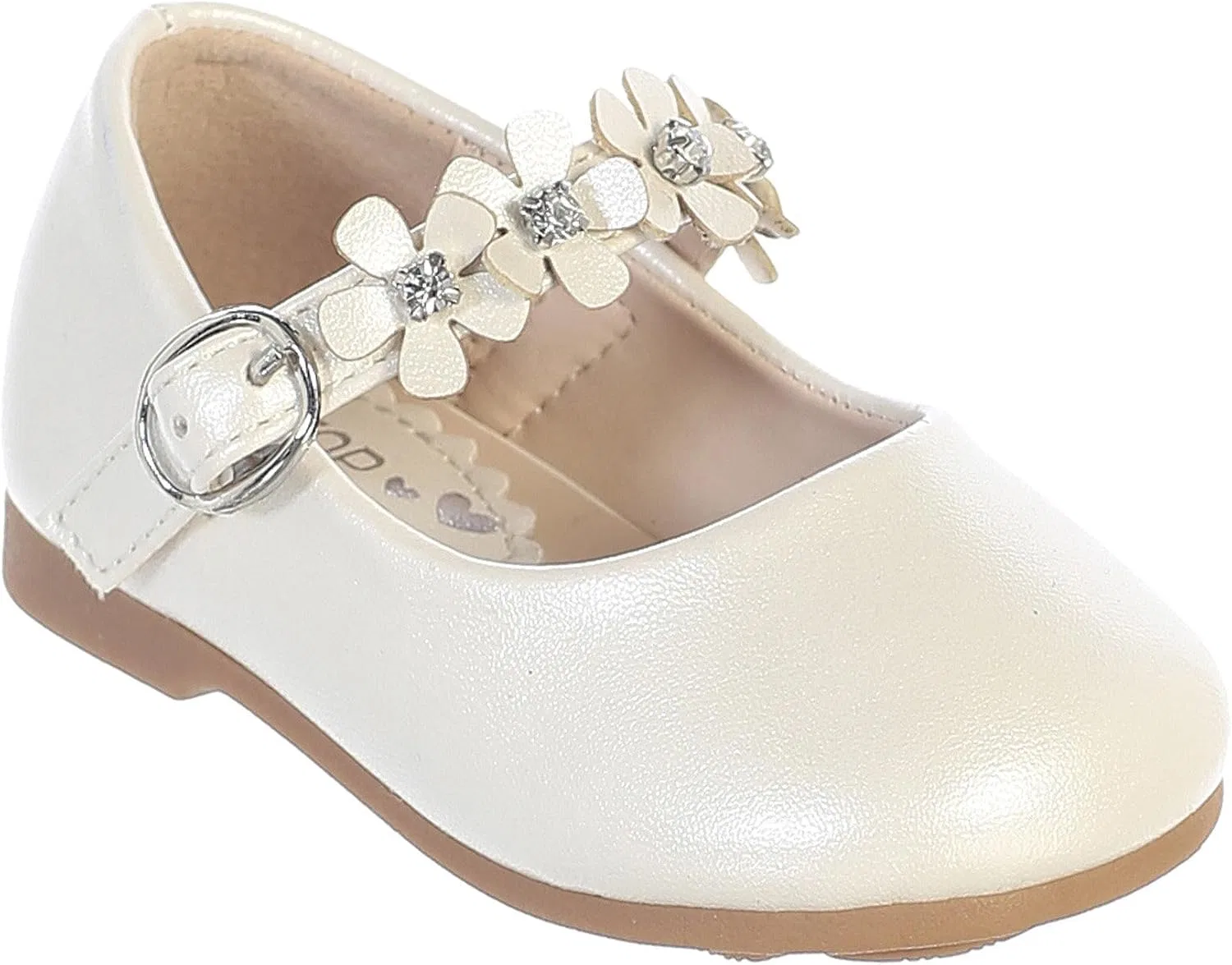 Детские туфли Мэри Джейн на ремешке для девочек iGirlDress, Ivory