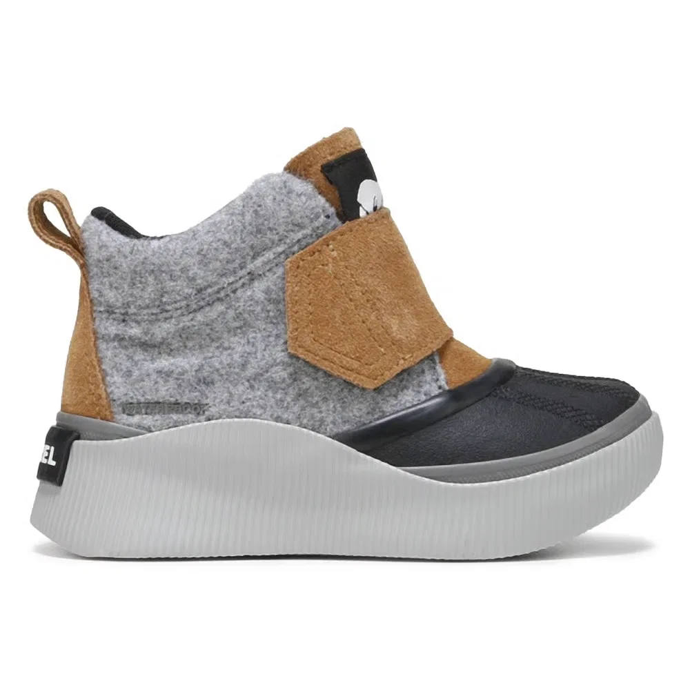 Детские водонепроницаемые ботинки Out-n-Acto IV для малышей Sorel, Grey/Tan/Black — фото 2