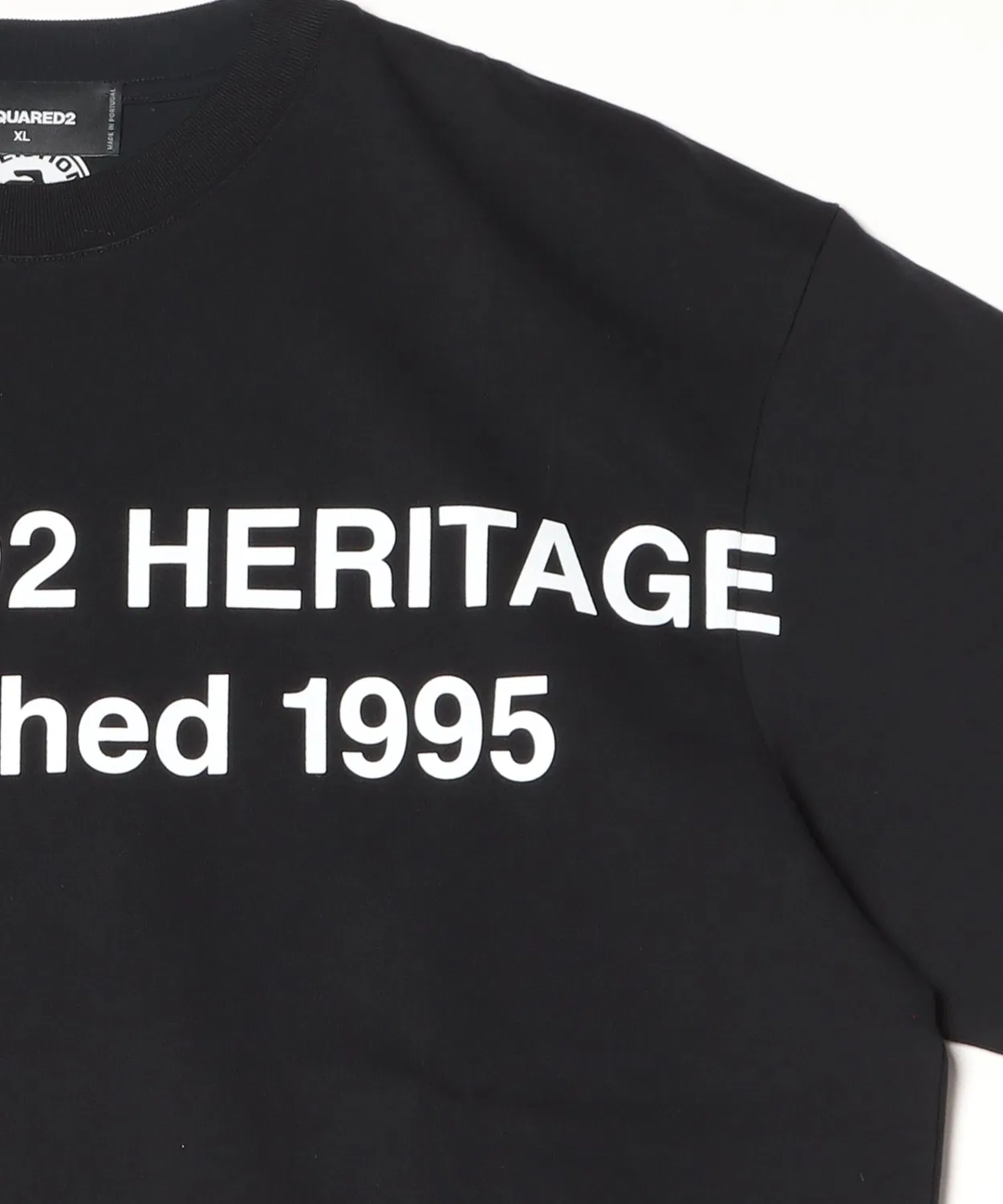 Мужская футболка свободного кроя с коротким рукавом DSQUARED2 Heritage, Black — фото 4