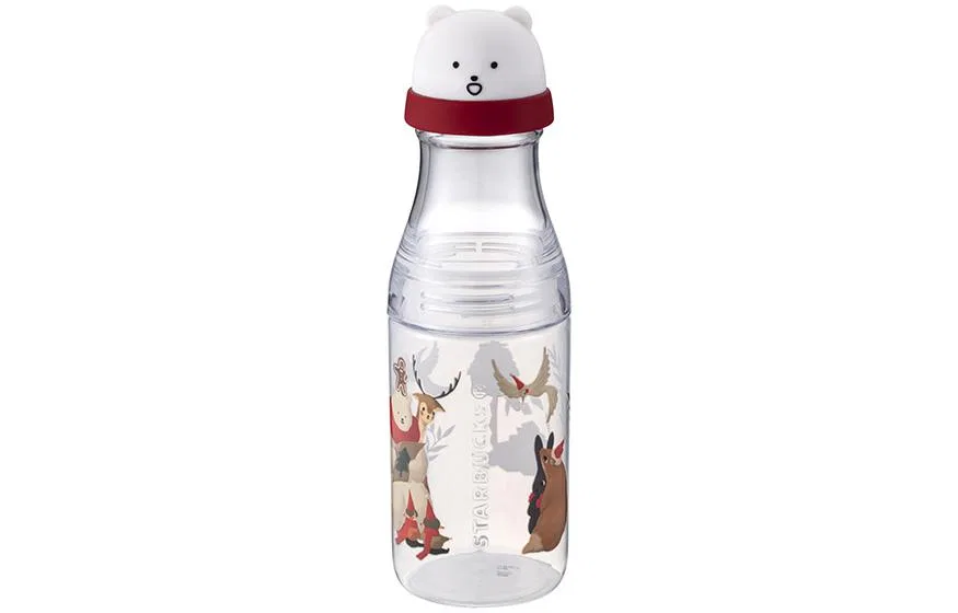 Бутылка для воды Starbucks Polar Bear Friend, 500 мл, прозрачная