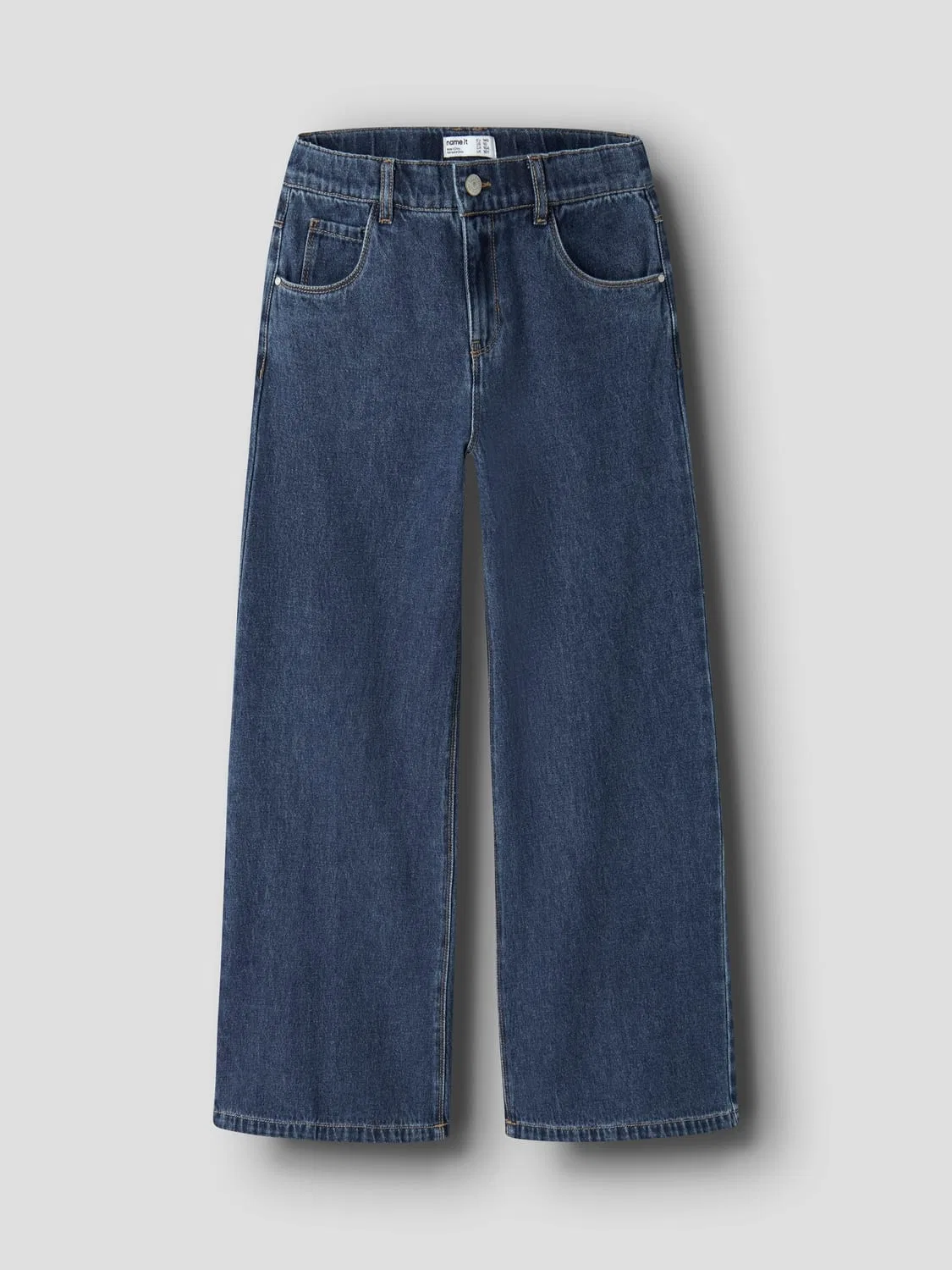 Джинсы широкие NKFBELLA SKATER XWIDE JEANS 3111-ZA Name It, темно-синий — фото 3