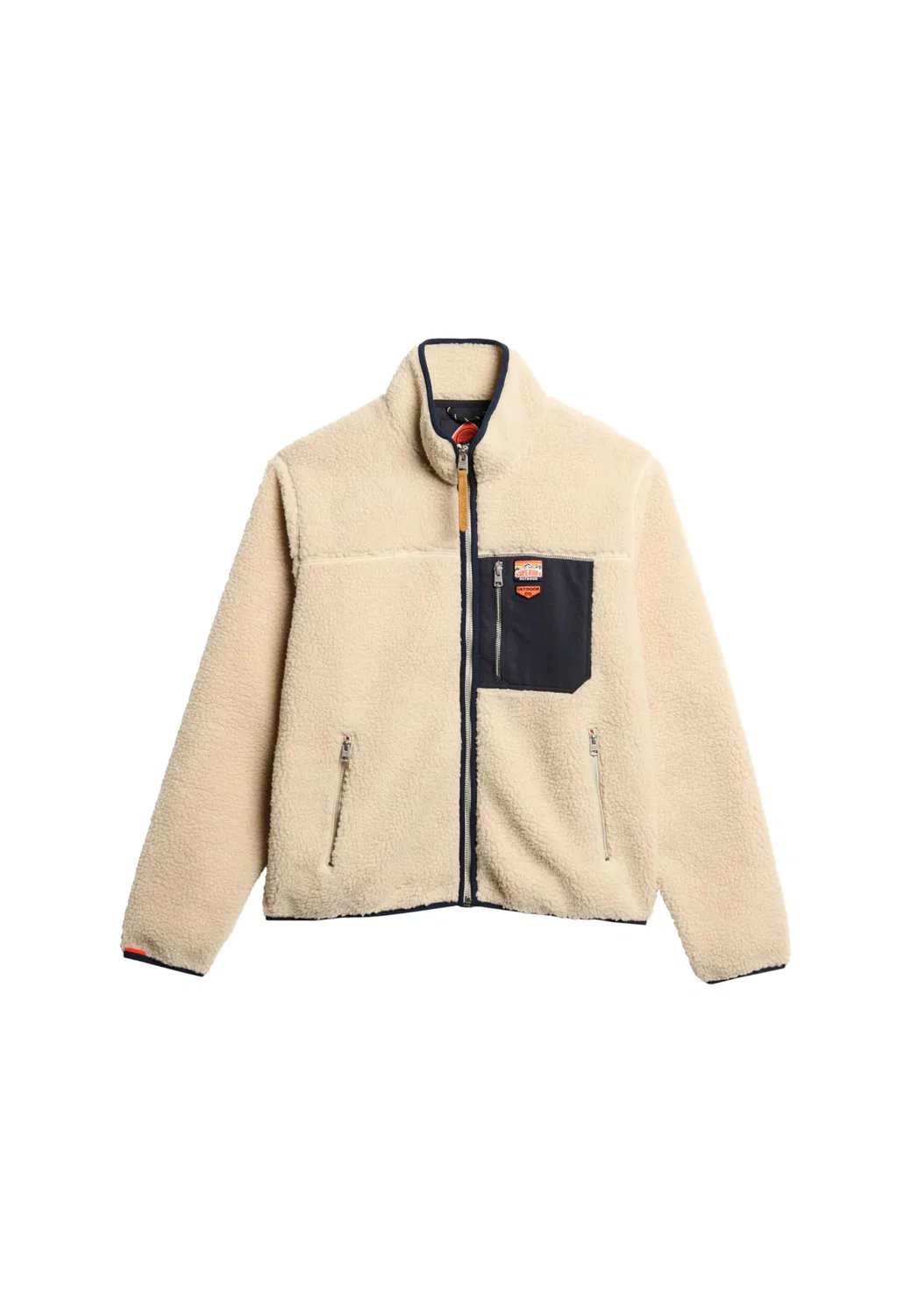Мужская куртка из флиса Vintage с молнией Superdry, beige oats