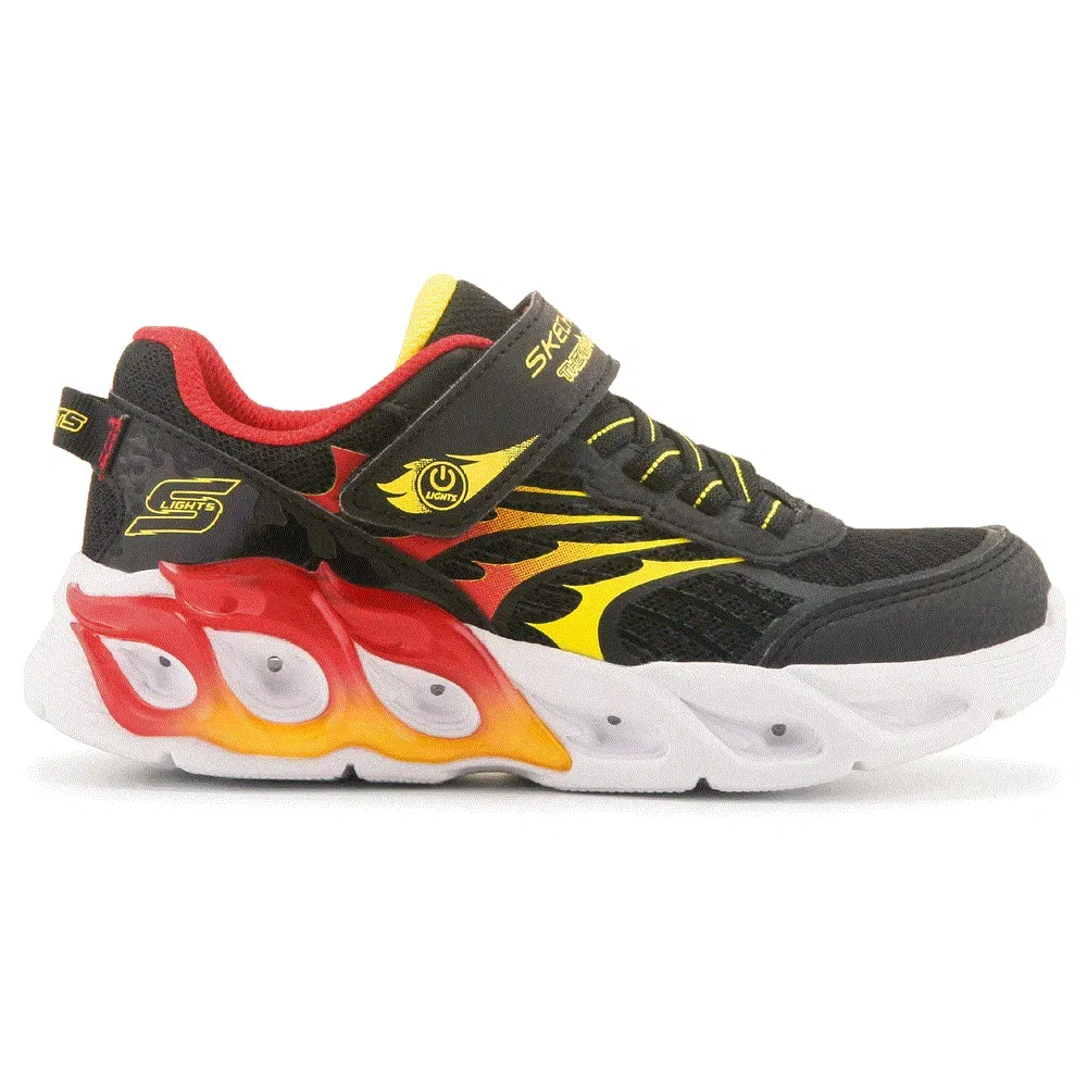 Детские кроссовки Thermo Flash 2.0 со светящейся подошвой Skechers, Black/Red — фото 2