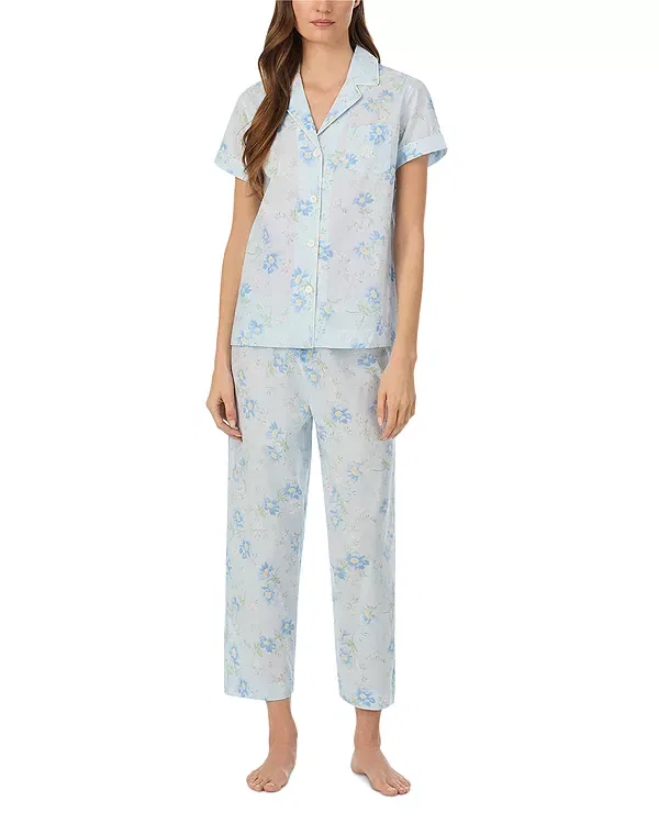 Женский комплект пижамы с коротким рукавом Ralph Lauren, Blue Floral