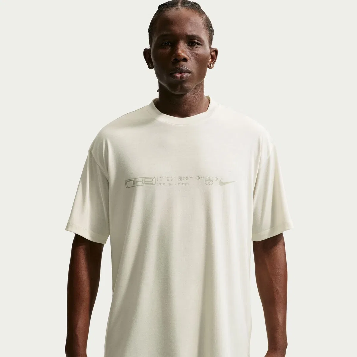 Мужская футболка с принтом Dri-FIT Disrupt Short-Sleeve Nike, Sea Glass/Saffron Quartz — фото 2