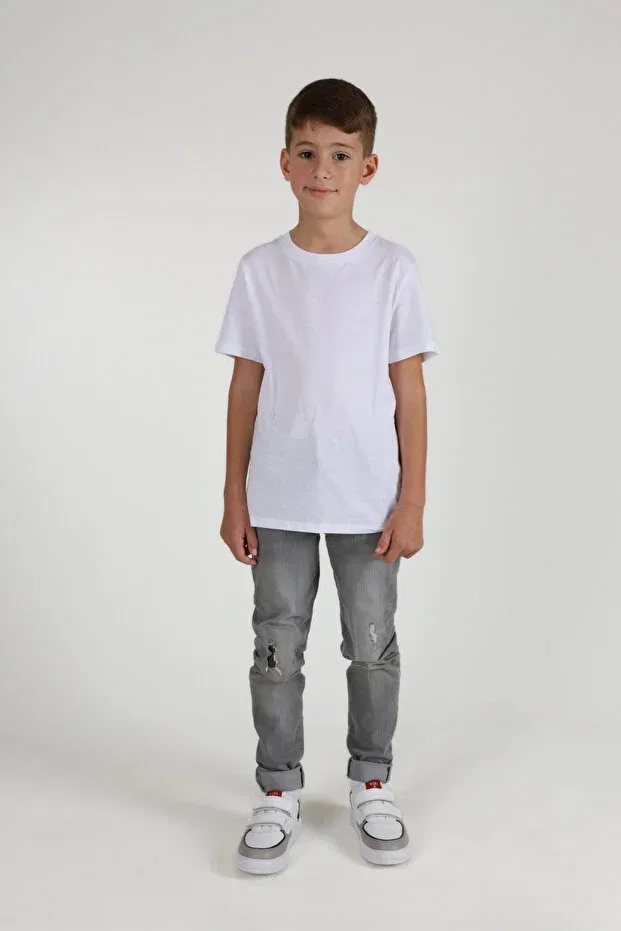 Детские туфли для мальчиков на липучке с ортопедической стелькой Rocks Kids A More, White — фото 4