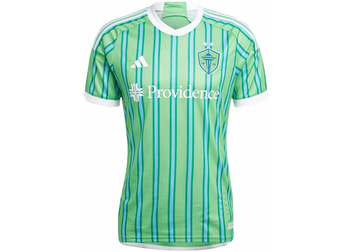Мужская футбольная джерси Adidas Seattle Sounders FC 24/25 Home Authentic Jersey, Semi Solar Lime/Semi Blue Burst