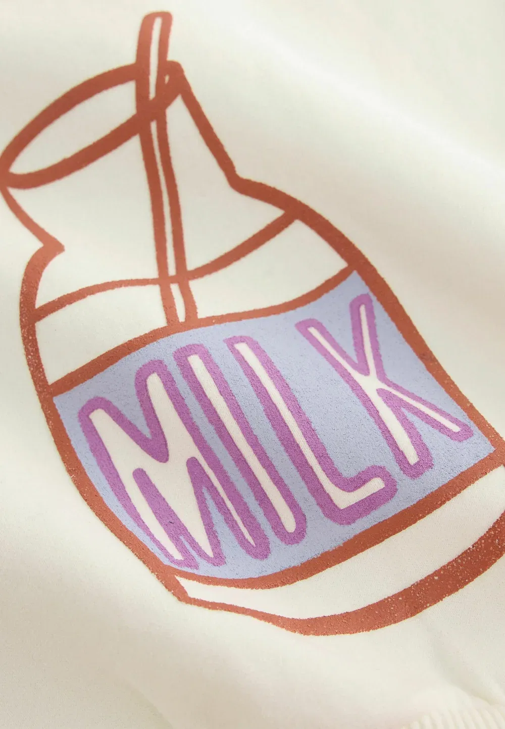 Толстовка с круглым вырезом, стандартного кроя Next, Cream Milk — фото 2