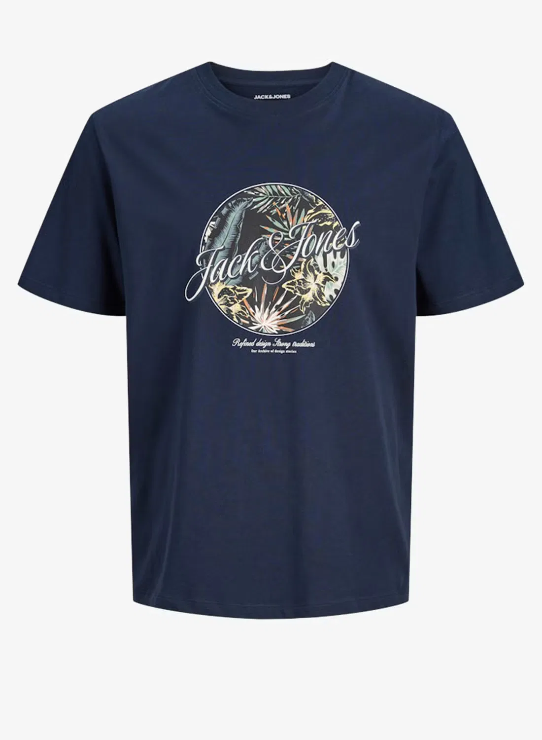 Футболка с принтом jjhonolulu Jack & Jones Junior, темно-синий