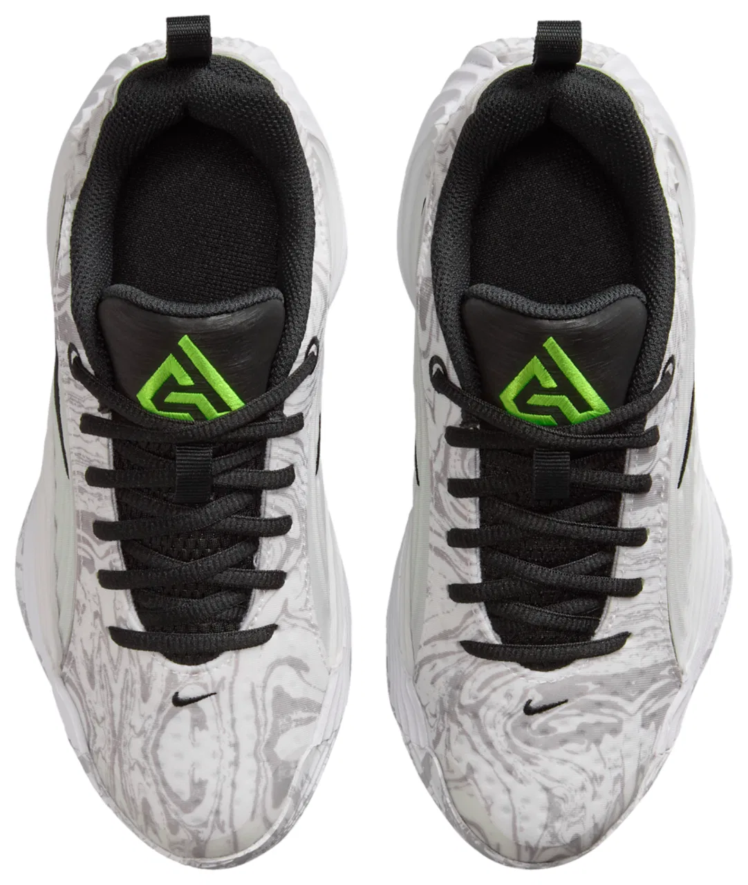 Детские кроссовки для мальчиков с высоким отскоком Giannis Immortality 5 Nike, White Metallic Silver Off White — фото 4