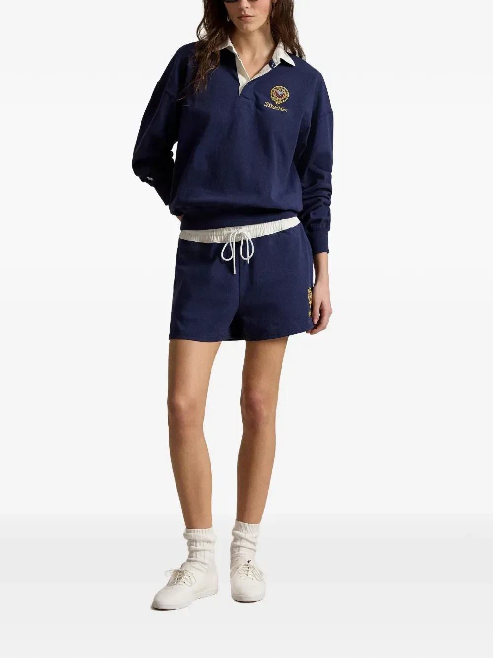 Рубашка-поло Wimbledon с вышивкой Polo Ralph Lauren, синий — фото 2