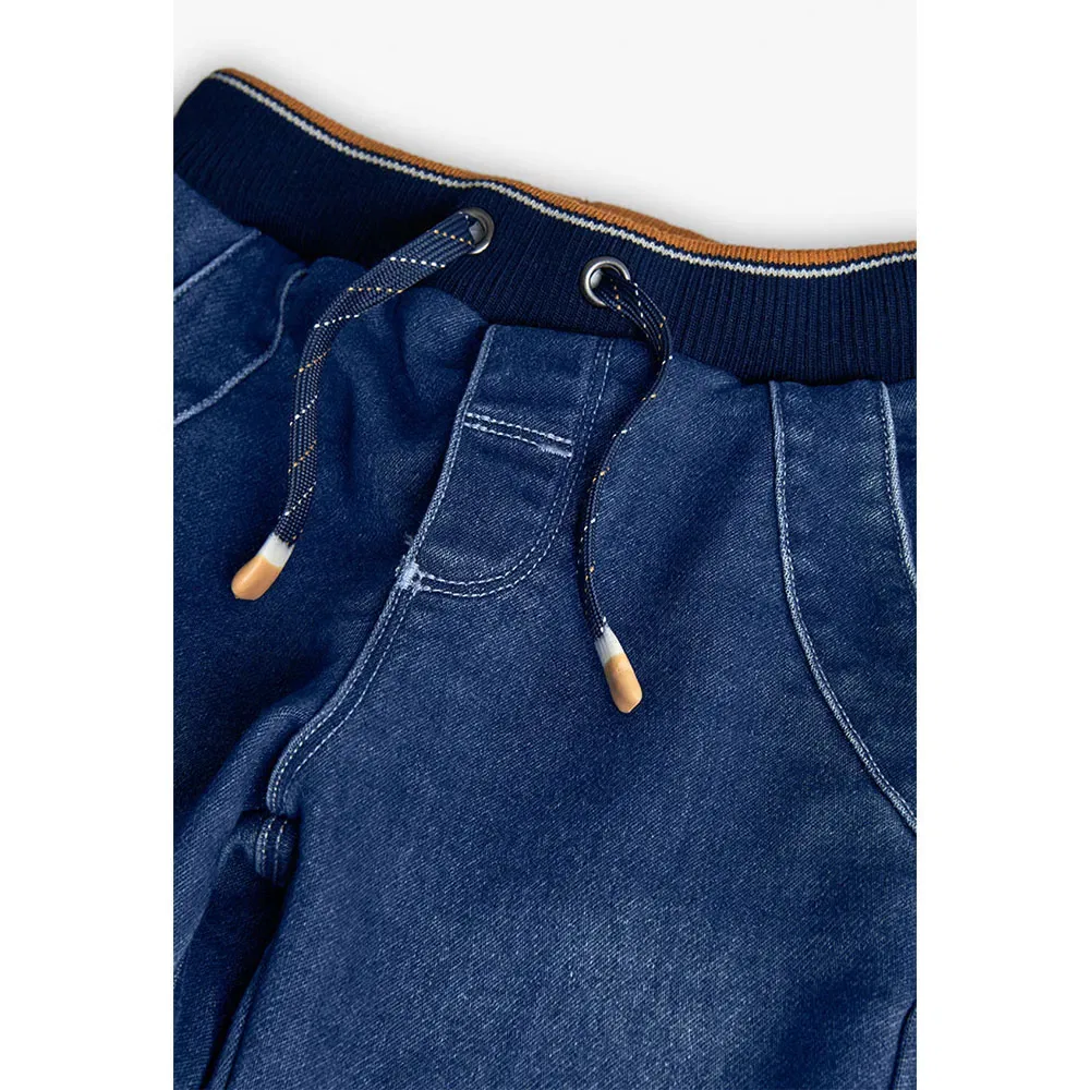 Вьетнамки Denim Knit Boboli, синий — фото 3