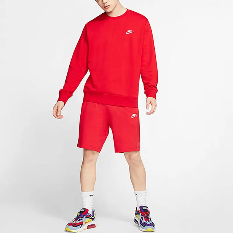 Свитшот из футера с длинным рукавом Nike, красный — фото 3