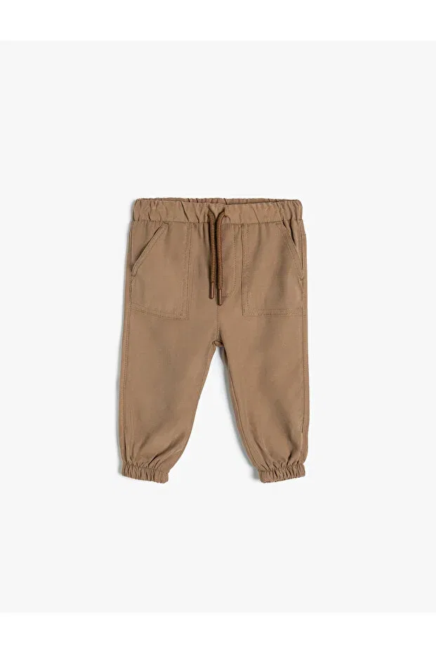 Детские брюки для девочек джоггеры из вискозы Koton, Brown