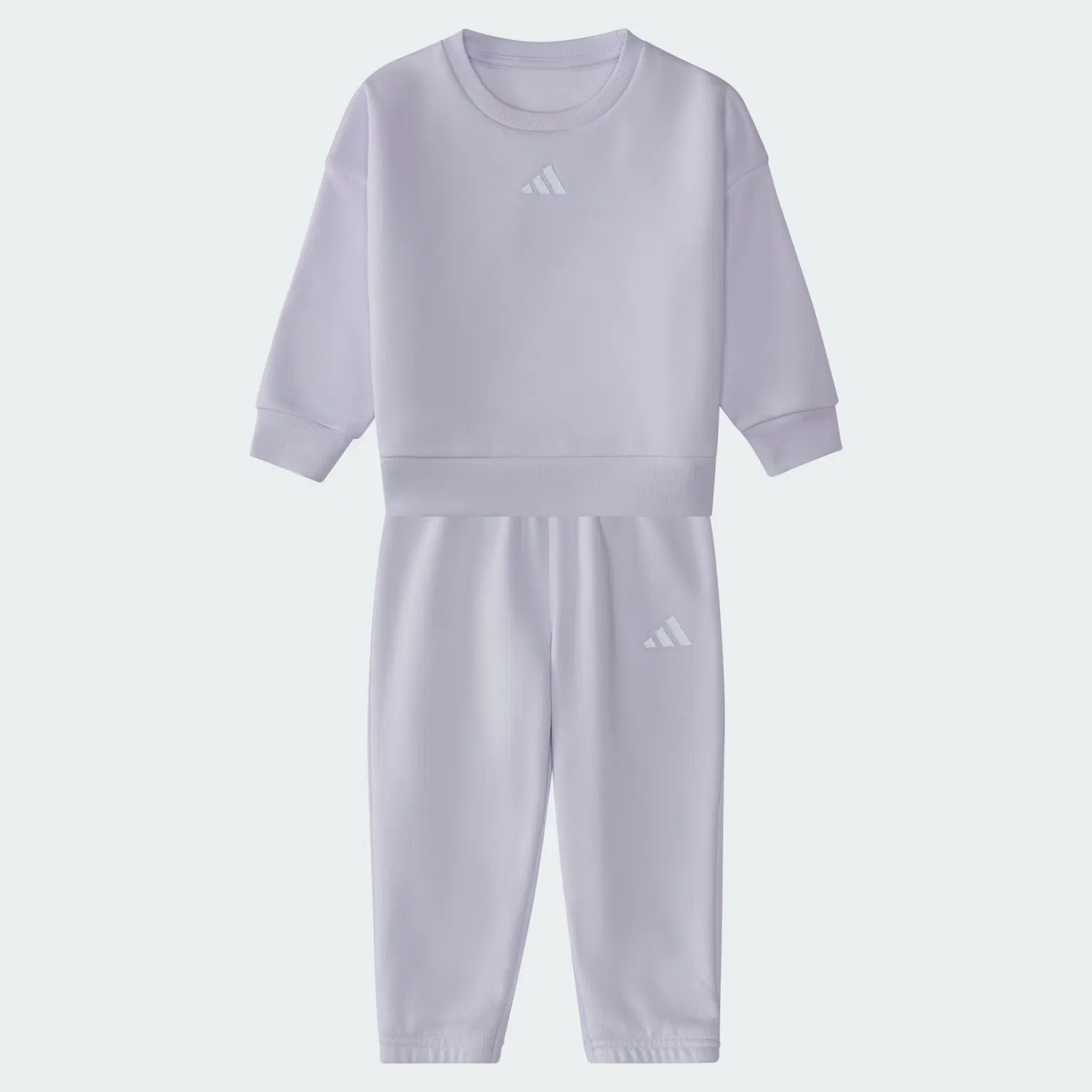 Детский комплект из двух предметов с длинным рукавом Minimal Logo Adidas Sportswear, светло-фиолетовый