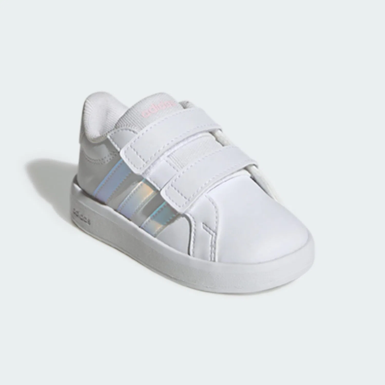 Детские кроссовки с липучкой Grand Court 3.0 Adidas, Weiss Bunt Weiss — фото 4