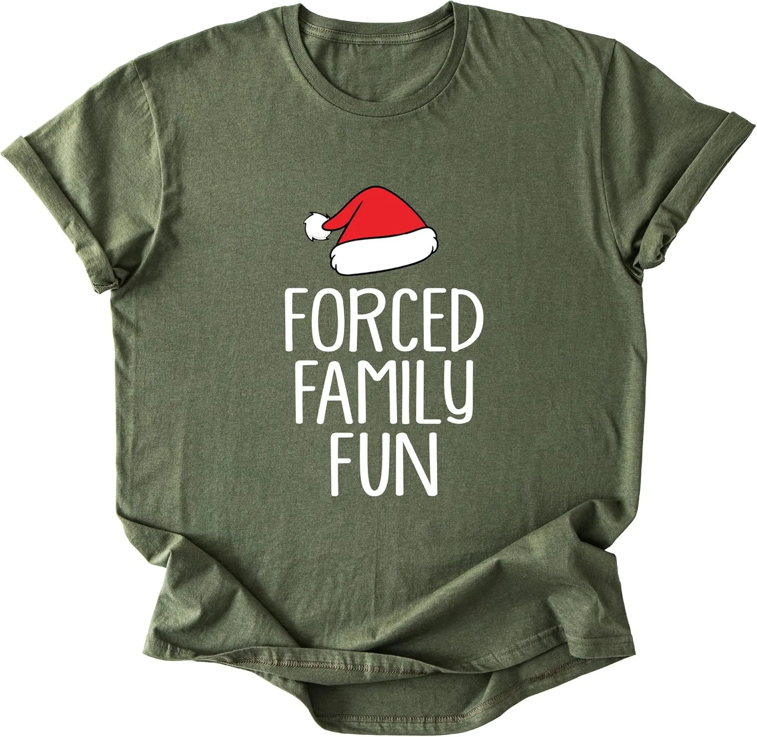 Унисекс футболка с рождественским принтом Halloween Graphic Tee, Military Green