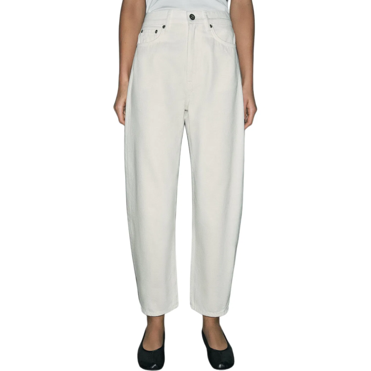 Женские джинсы зауженные White ZW Jeans ZARA, White — фото 4