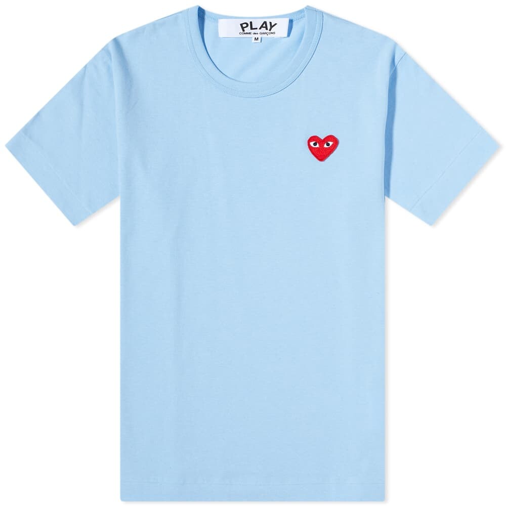 

Футболка Comme des Garcons Play Red Heart Tee, Синий, Футболка Comme des Garcons Play Red Heart Tee