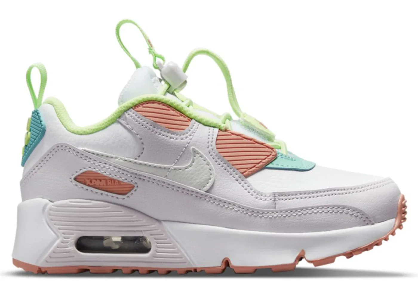Детские кроссовки Lifestyle Nike Air Max 90 Toggle, White/Light Violet/Crimson Bliss/Metallic Platinum