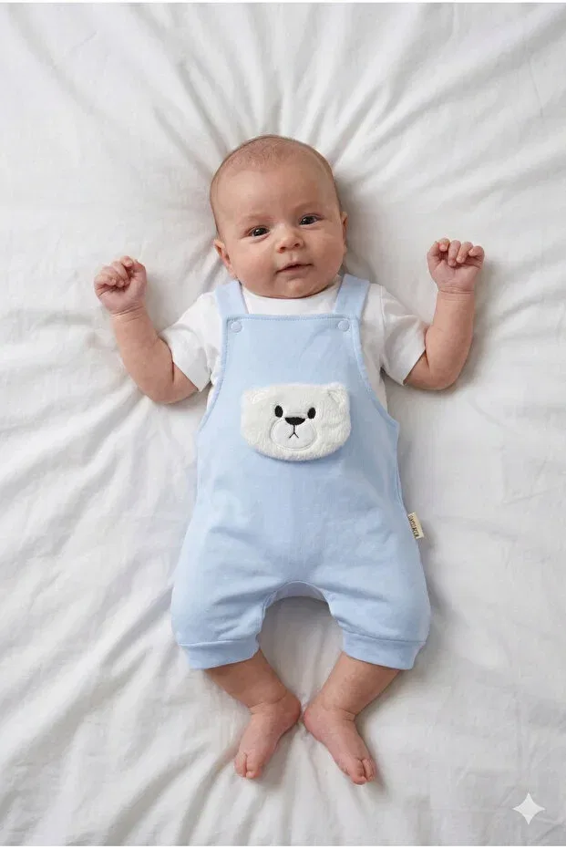 Детский комбинезон с принтом Hobbe Baby, Blue Teddy Bear