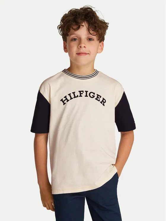 Футболка regular fit Monotype Graphic Tommy Hilfiger, бежевый