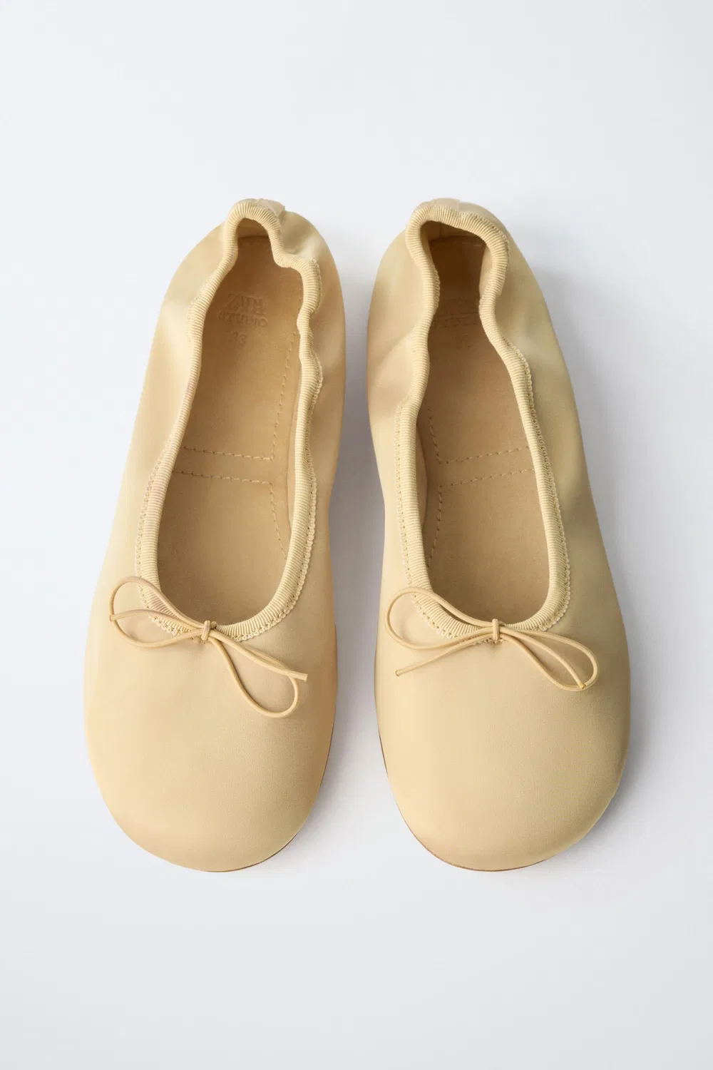 Балетки с бантом, лимитированная серия ZARA, Yellow — фото 3